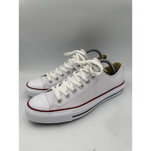 *NEW* Unisex CONVERSE Chuck Taylor All Star Leather Low Top WHITE 132173C